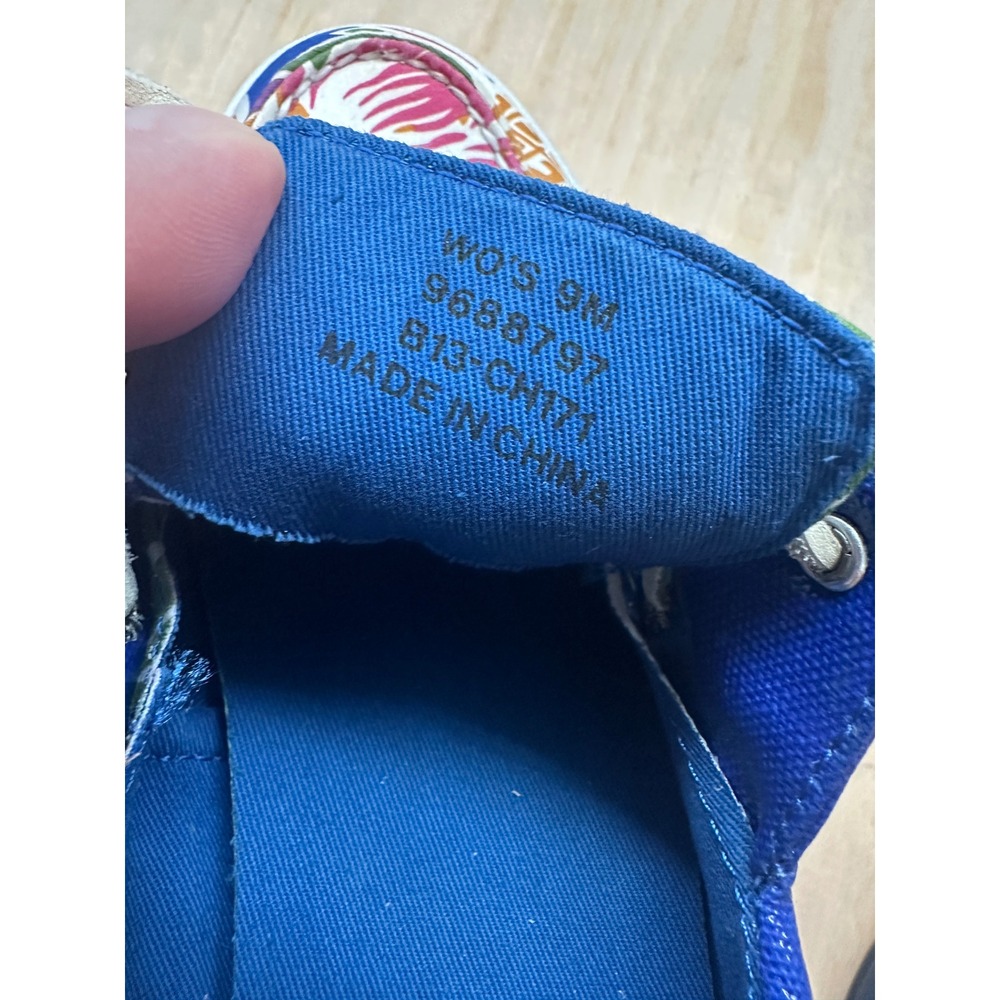 Sperry Top-Sider Womens 9 Floral Tropical Boat Shoes Blue Multi 9688797 - Picture 6 of 6